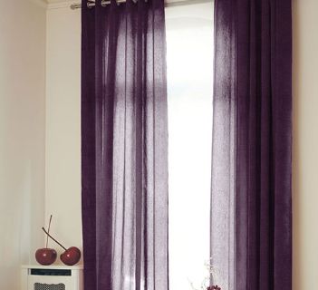 Voile Optik Faux Uni Rectangle Prune