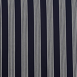 Tissu Pearl Bay Fine Rayure Blanc Bleu Marine