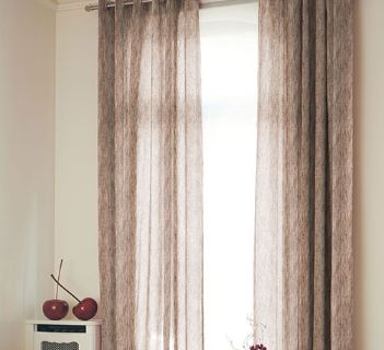 Voile Optik Faux Uni Vague Taupe