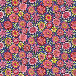 Scion Bloomin Lovely Sherbet/Rhubarb/Denim