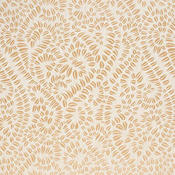 Tissu Opale Ornement Feuille Jacquard Or