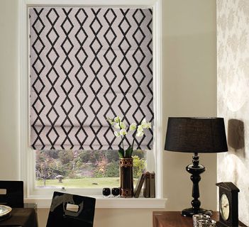 Tissu Origins Losange Noir